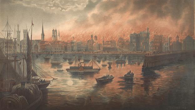 Great Chicago Fire Begins - Oct 08, 1871 - HISTORY.com